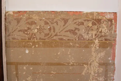Das ursprüngliche Ornament aus dem Jahr 1901 soll wieder das Treppenhaus im Landschaftsgebäude zieren