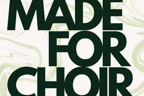 „Konzertplakat ‚Made for Choir‘ von Chor Ligante. Konzerte am Freitag, 4. September, und Samstag, 5. September 2026, jeweils um 20 Uhr in der Neuen Kirche Emden. Tickets online über chorligante-emden.de und im Reisebüro am Delft.“