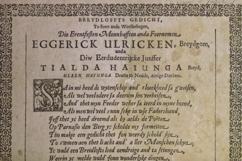 Titel des Hochzeitsgedichtes von 1632