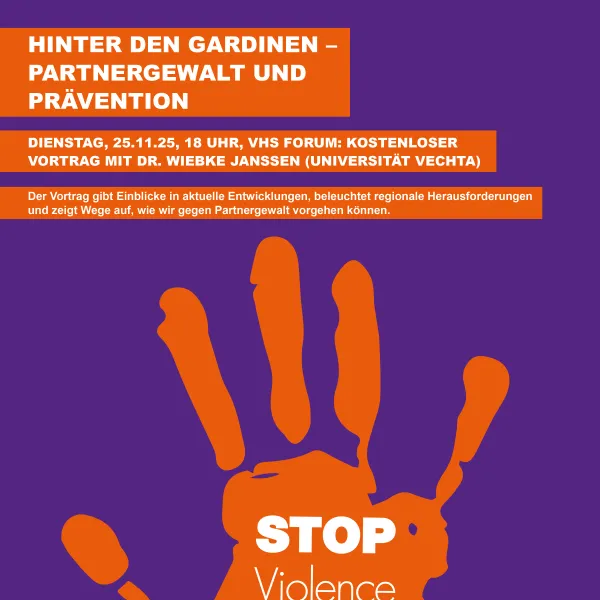 Hauptbild der Veranstaltung Vortrag "Hinter den Gardinen- Partnergewalt und Prävention" 