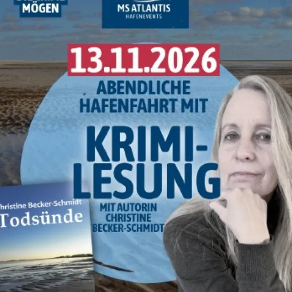 Hauptbild der Veranstaltung Abendliche Hafenfahrt mit Krimilesung