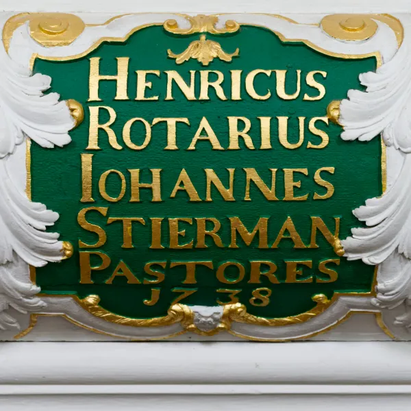 Detail der Kanzel des Groninger Bildhauers Casper Struiwig aus dem Jahr 1738