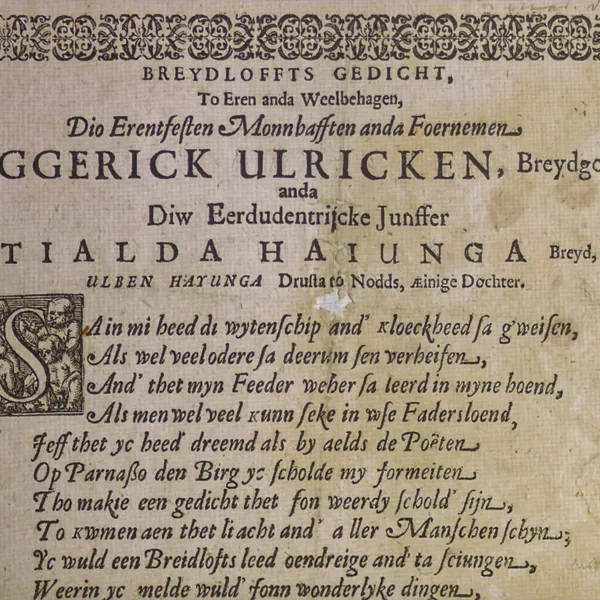 Titel des Hochzeitsgedichtes von 1632