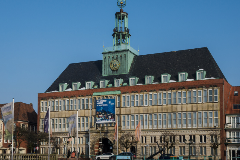 Blick auf das Ostfriesische Landesmuseum vom Ratsdelft aus 