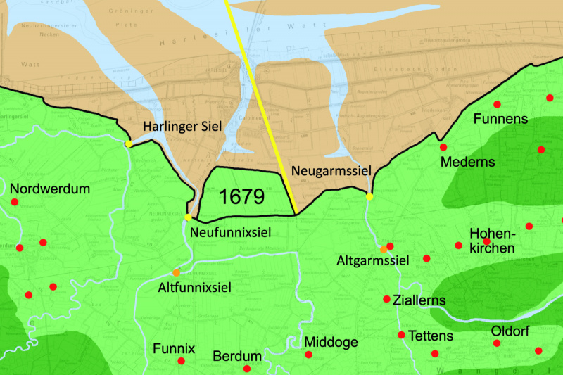 Graphik "Eindeichung" des Groß Charlottengrodens