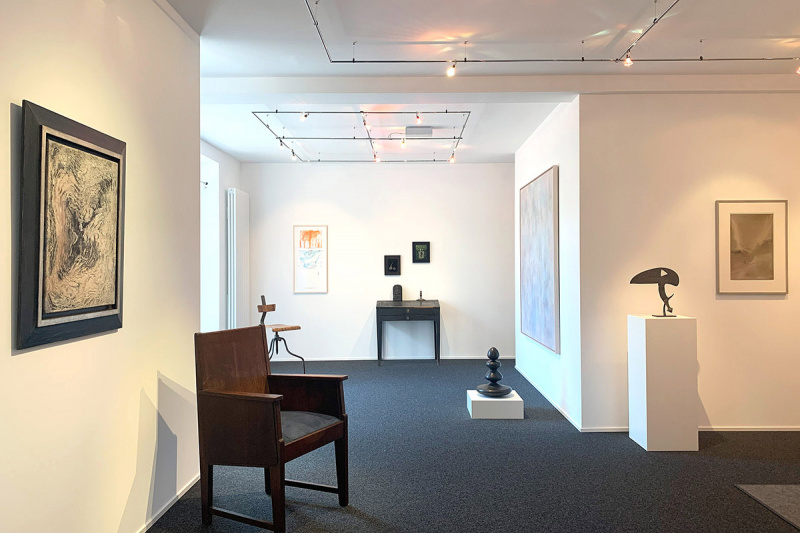 Wir sind fertig! Die Galerie ist eingerichtet.