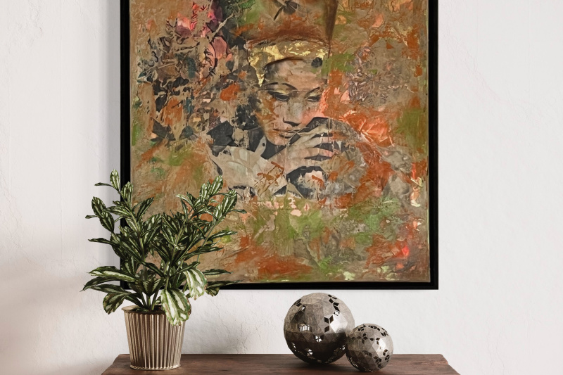 "Anna May Wong" mit Schattenfugenrahmen