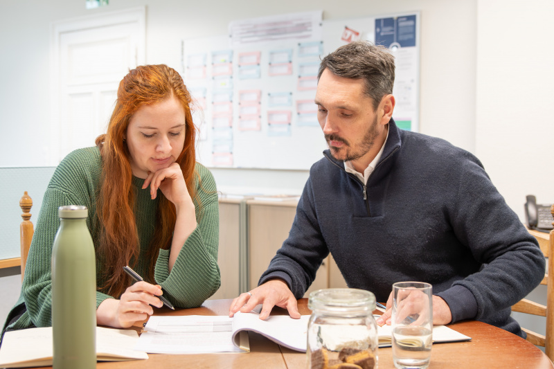 Das KIO-Team bei der Kulturagentur: Charlotte Hahn und Cai-Olaf Wilgeroth