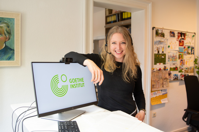 Grietje Kammler hält Vortrag beim Goethe-Institut