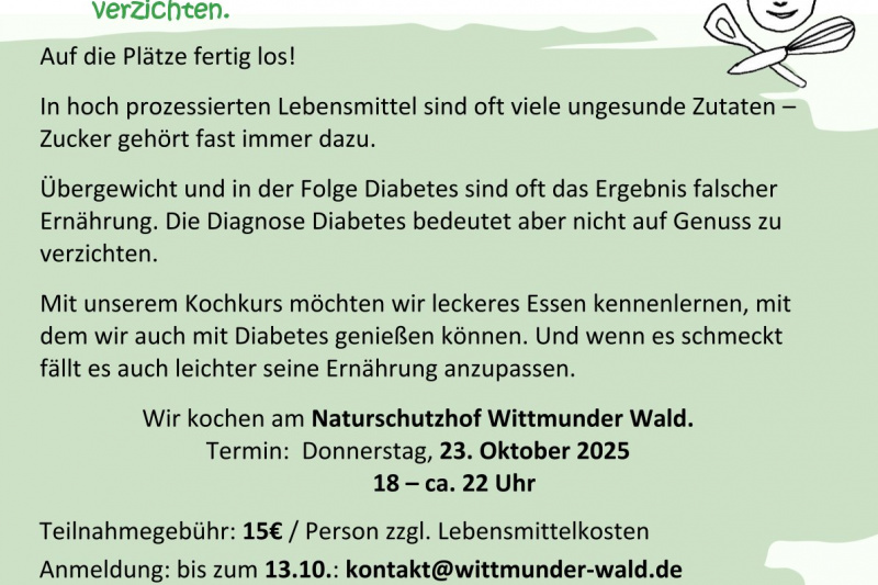 Plakat Kochkurs Diabetes