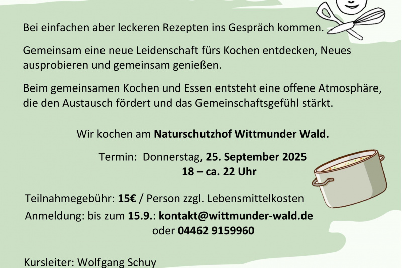 Plakat Kochen gegen Einsamkeit