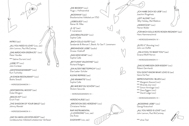 Programm VOM LIEBEN (Foto: Pantel; Design: Pohlmeyer)