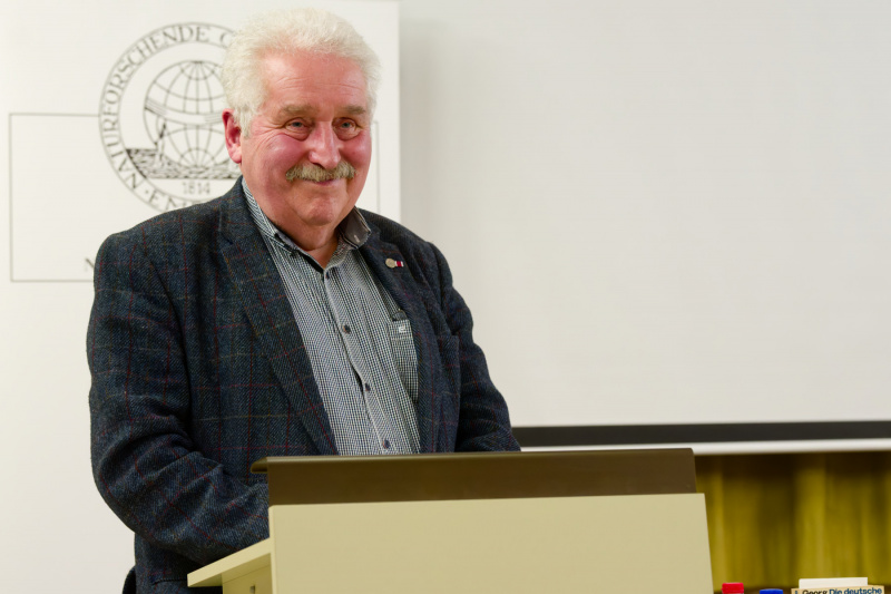 Nach Vortrag und Diskussion: Rico Mecklenburg ist zufrieden