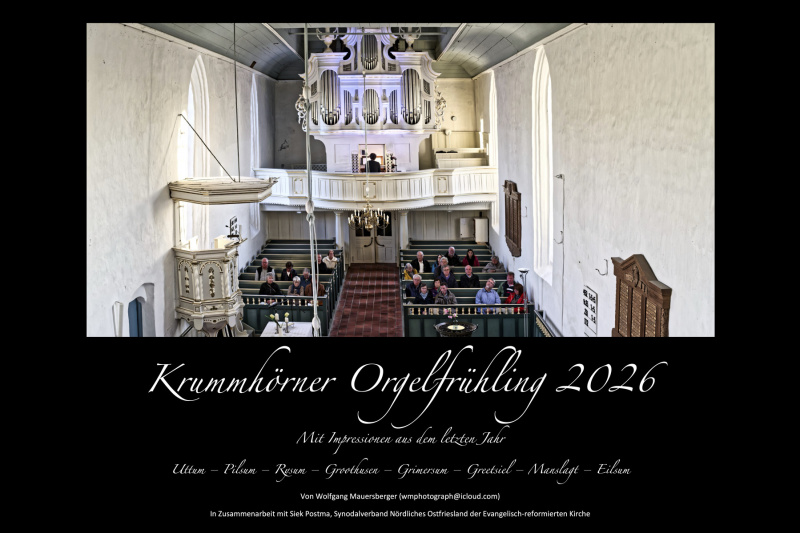 Das Titelbild des Kalenders zum Krummhörner Orgelfrühling 2026