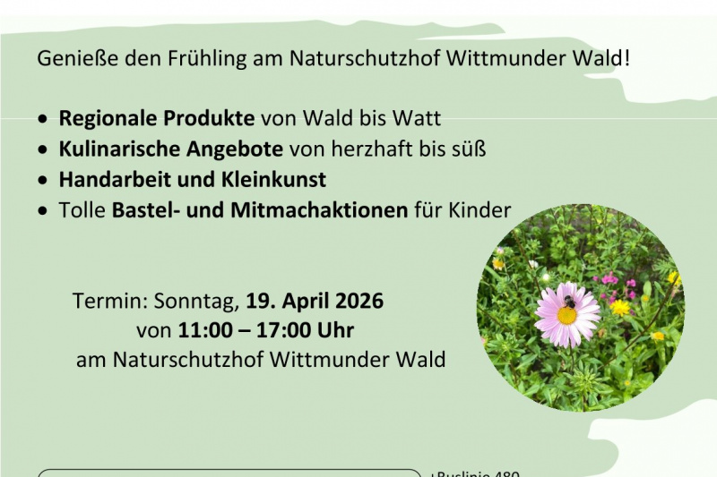 Plakat Frühlingsmarkt Naturschutzhof Wittmunder Wald