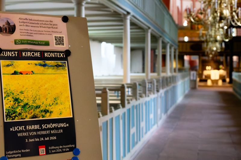 Ausstellungsplakat in der Kirche