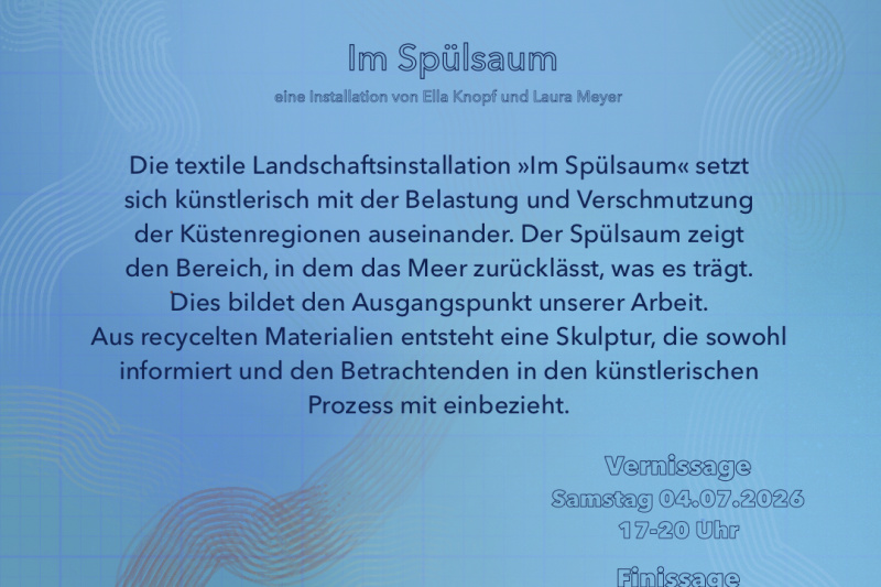 Ausstellungsflyer im Spülsaum