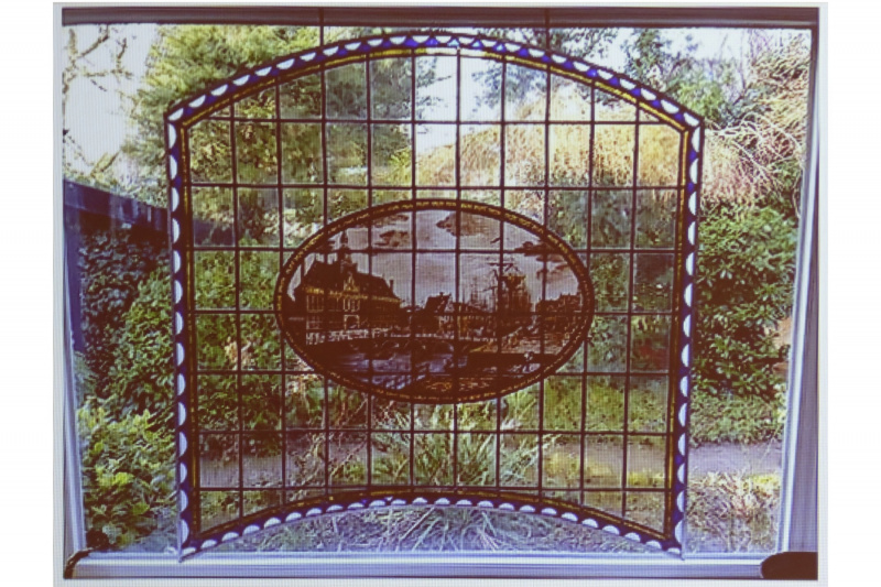 Fenster aus dem Geschäftshaus der Elbia-Eilfracht-Transportgesellschaft e.G.