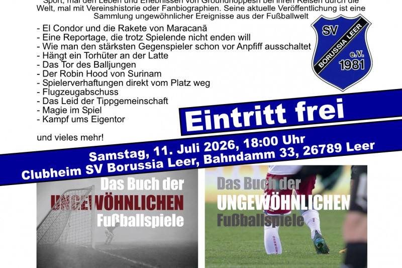 Veranstaltungsplakat mit Bildern aus dem Stadion