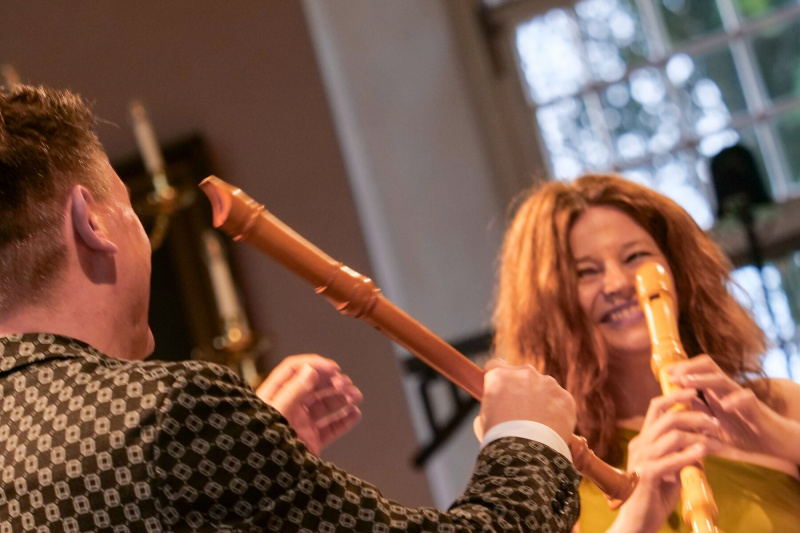 Hatten selber Spaß beim Konzert: Maurice Steger und Dorothee Oberlinger