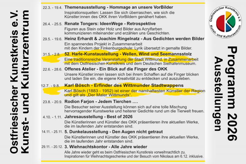 OKK-Jahresprogramm 2026 - Ausstellungen