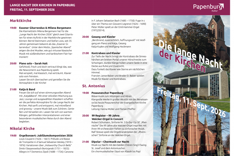 Flyer Lange Nacht der Kirchen