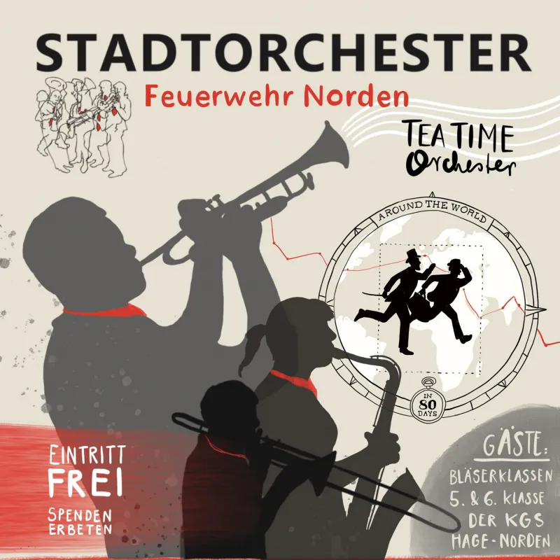Plakat zum Konzert des TeaTime-Orchesters