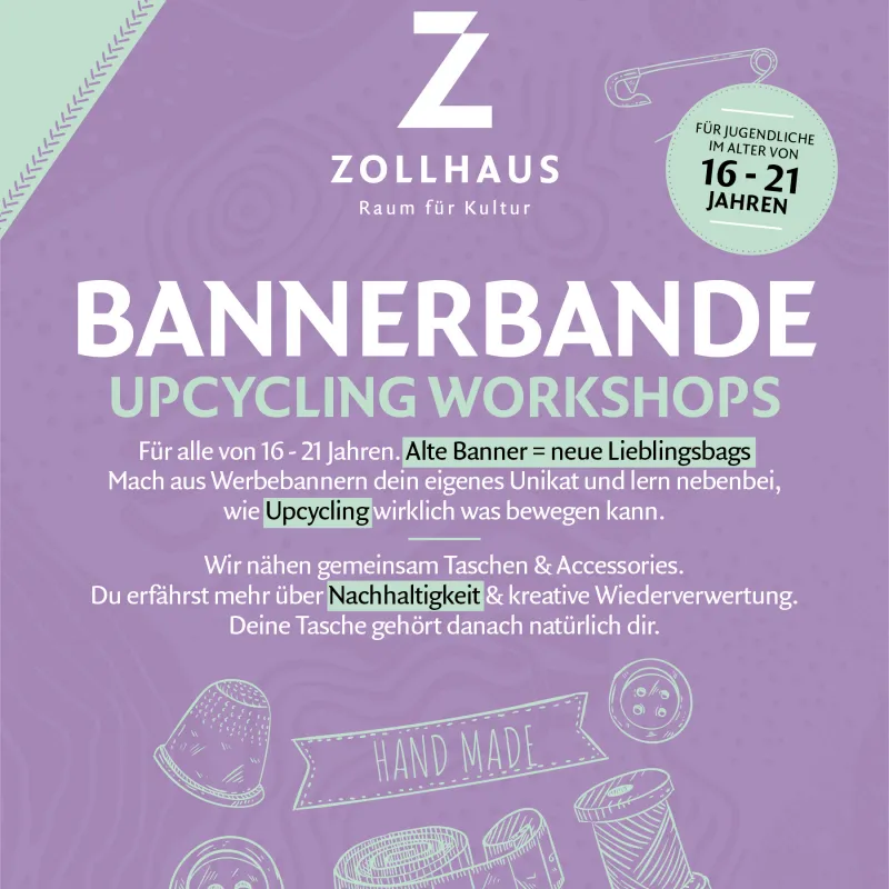 Plakat Bannderbande-Upcycling-Workshops