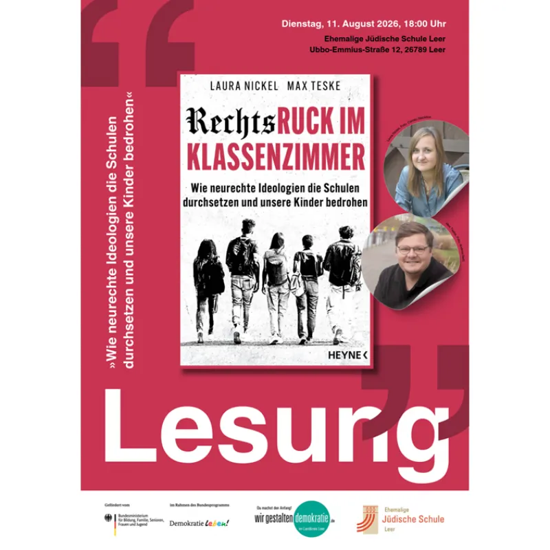 Plakat Lesung Rechtsruck im Klassenzimmer
