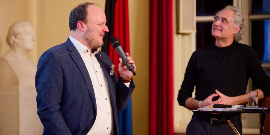 Stellten das Programm des Festivals 2026 gemeinsam vor: Raoul-Philip Schmidt und Matthias Kirschnereit