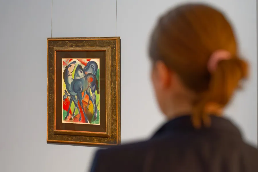 Eine Ikone der Kunsthalle „Die Blauen Fohlen“ von Franz Marc
