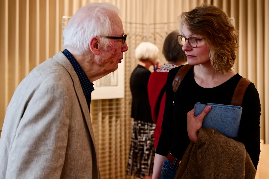 Im Gespräch: Kunstsammler Dr. Walter Baumfalk und Kunsthistorikerin Sarah Byl