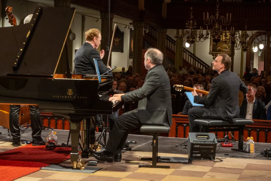 Drei Musiker: Daniel Hope, Jacques Ammon und Raffael Müller