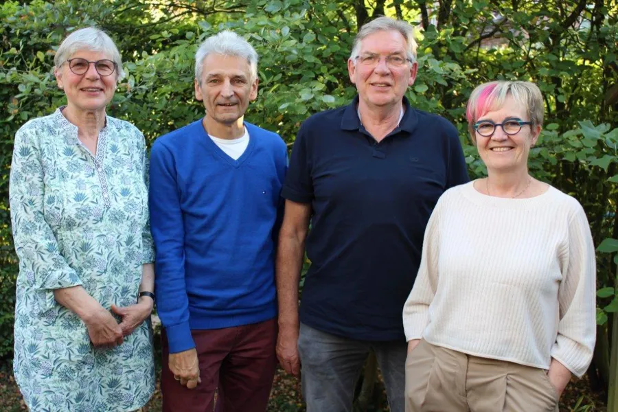 Die Projektgruppe: Okka Fekken, Matthias Meyer, Thomas Sprengelmeyer und Sabine Eilert. Bild: Lebenshilfe Emden